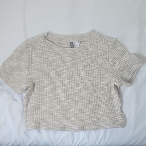 Zara Tan Short Sleeve Tee Casual Knit